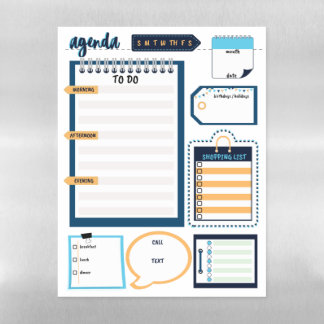 English Language Daily Agenda / Planner / Vocab Magnetic Dry Erase Sheet