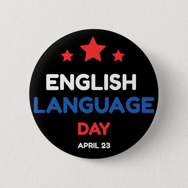 English Language Day Button (Front)