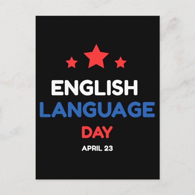 English Language Day Postcard (Front)