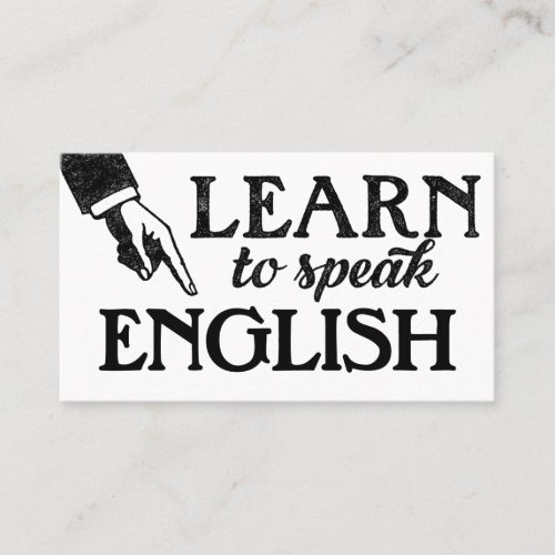 English Language Lessons Business Cards