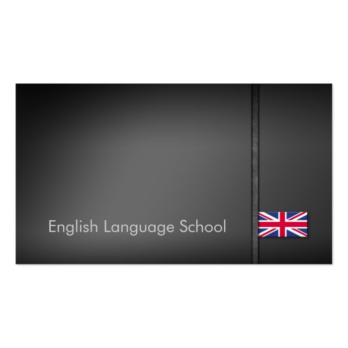 English language school business card