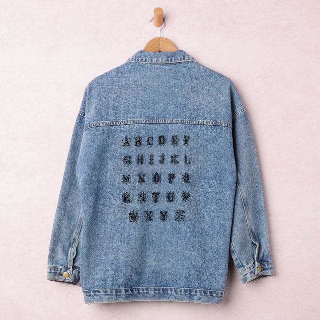 English Letter  Denim Jacket (Hangar)