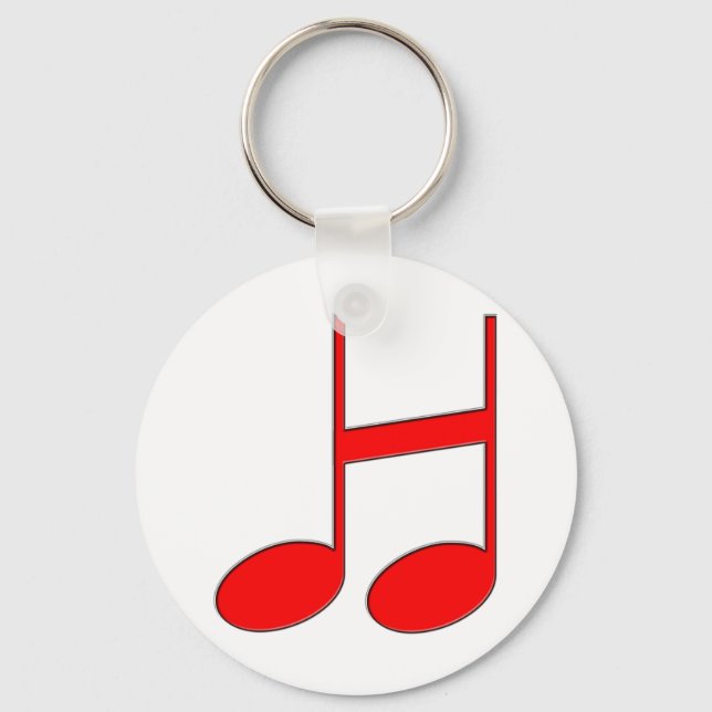 English Letter "H"  Created From Musical Notes Keychain (Front)
