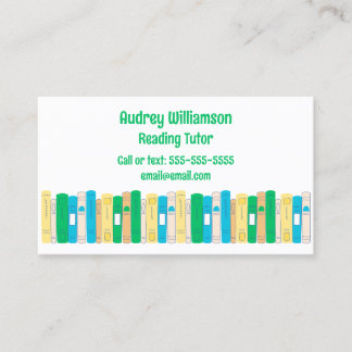 English, Literacy, or Reading Tutor Business Card