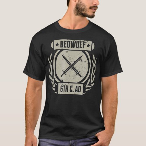 English Literature Beowulf   Distressed T_Shirt