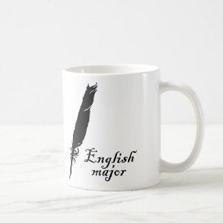 English Major and Quill Coffee Mug
