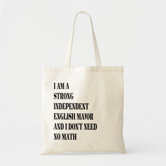 English Major Tote Bag (Front)