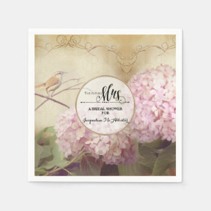 English Manor House Hydrangea Bridal Reception Napkins