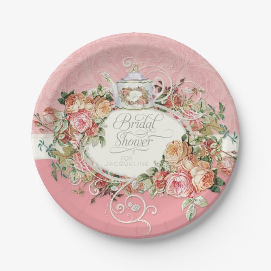 English Manor Vintage Rose Tea Party Bridal Shower Paper Plate ... English Manor Vintage Rose Tea Party Bridal Shower Paper Plate ...