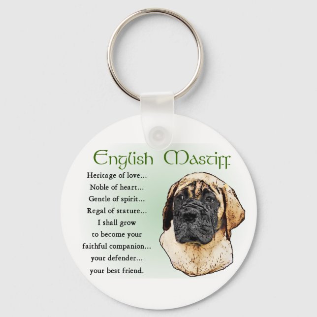 English Mastiff Art Gifts Keychain (Front)