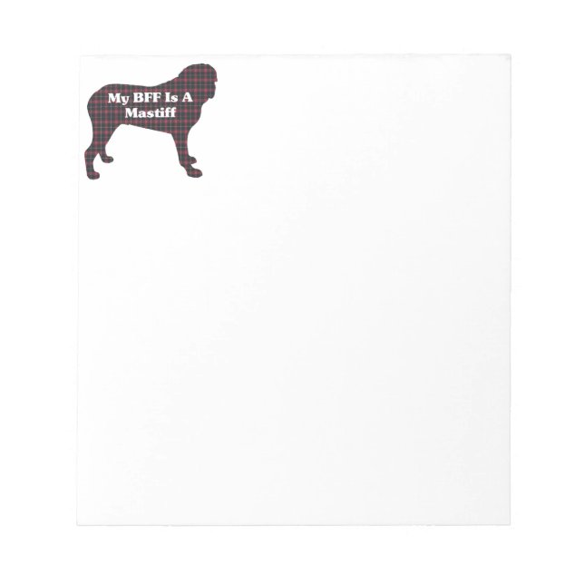 ENGLISH  MASTIFF BFF NOTEPAD (Front)