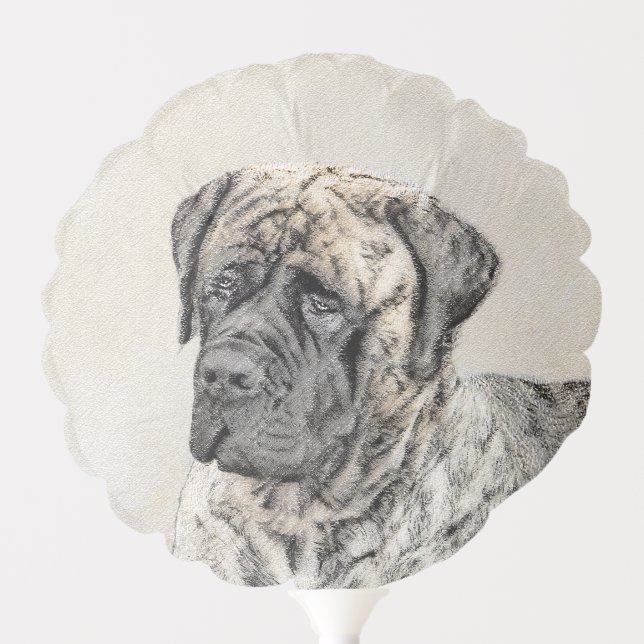 English Mastiff (Brindle) Painting - Dog Art Balloon (Front)
