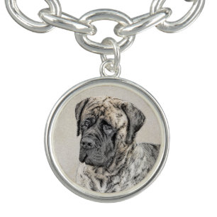 English Mastiff (Brindle) Painting - Dog Art Bracelet