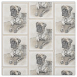 English Mastiff (Brindle) Painting - Dog Art Fabric