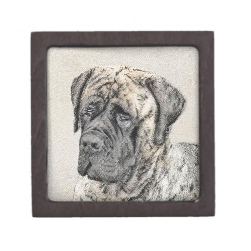 English Mastiff Brindle Painting _ Dog Art Gift Box
