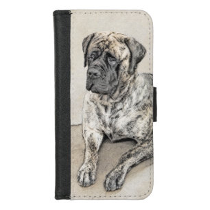 English Mastiff (Brindle) Painting - Dog Art iPhone 8/7 Wallet Case