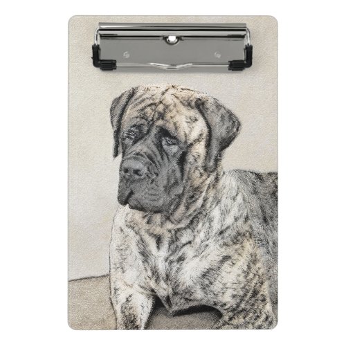 English Mastiff Brindle Painting _ Dog Art Mini Clipboard