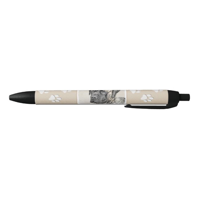 English Mastiff (Brindle) Painting - Dog Art Pen (Bottom)