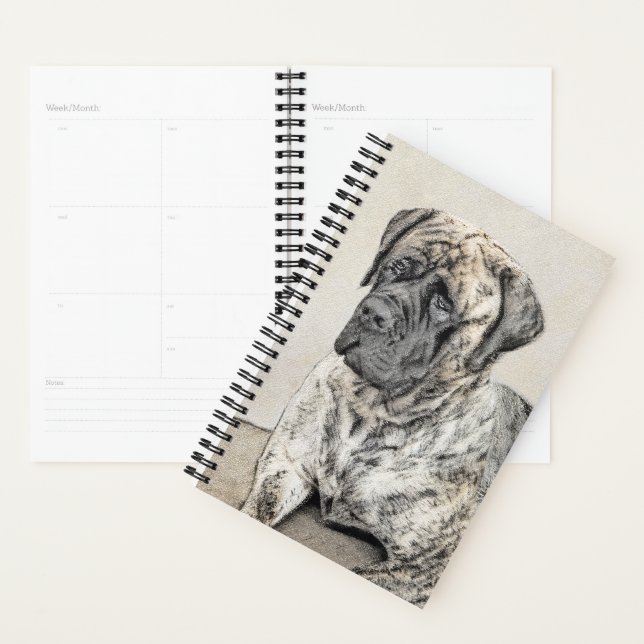 English Mastiff (Brindle) Painting - Dog Art Planner (Display)