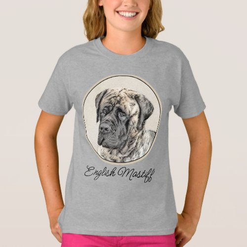 English Mastiff Brindle Painting _ Dog Art T_Shi T_Shirt