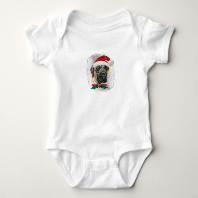 English Mastiff Christmas Gifts For Dog Lovers Baby Bodysuit (Front)