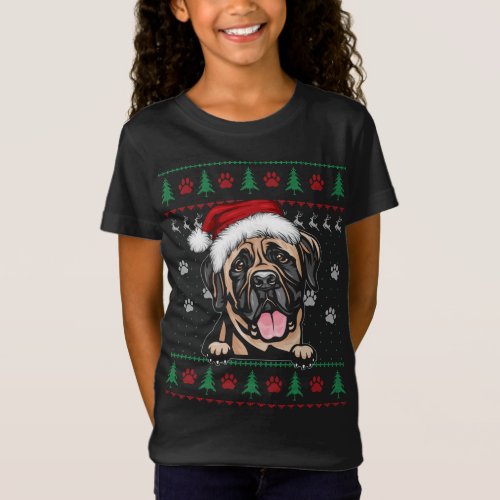 English Mastiff Christmas Ugly Sweater Funny Dog L