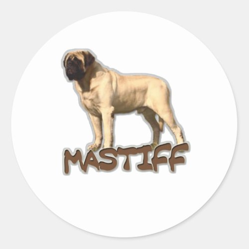 English Mastiff Classic Round Sticker