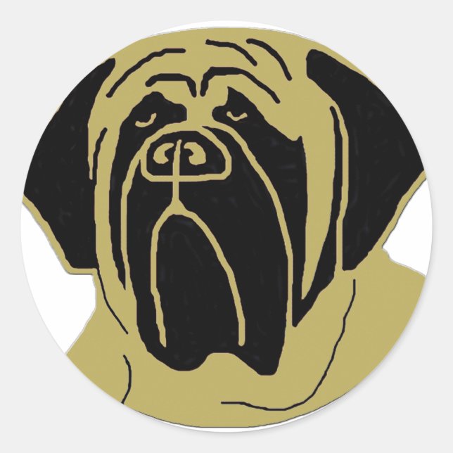 English Mastiff Classic Round Sticker (Front)