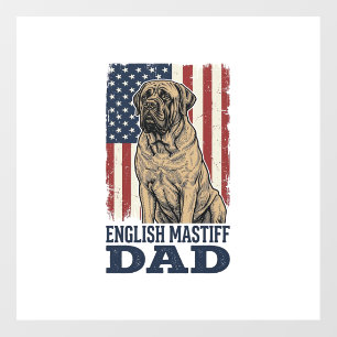 English Mastiff Dad Patriotic Vintage Dog Design_1 Floor Decals