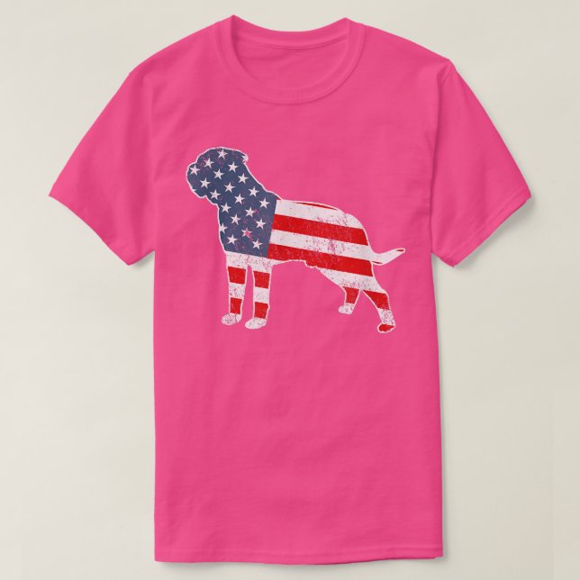 English Mastiff Dog American Flag Patriotic Pet 4t T-Shirt (Design Front)