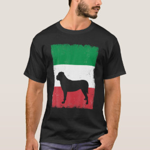 English Mastiff Dog Italy Flag Italian Vintage Mom T-Shirt