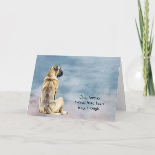 English Mastiff Dog Sympathy Condolence Card