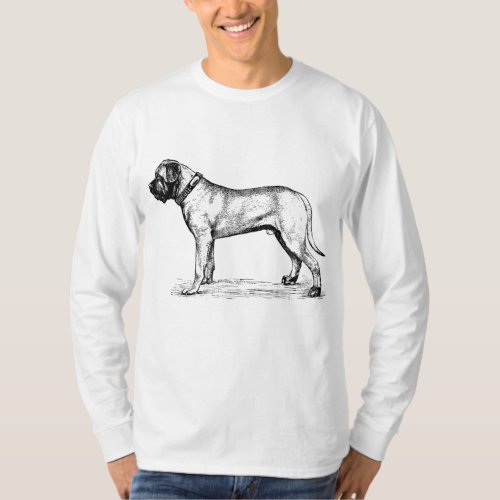 English Mastiff Dog Vintage dog lover mom dad gift T_Shirt