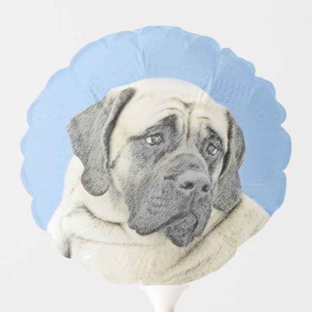 English Mastiff (Fawn) Painting - Original Dog Art Balloon (Front)