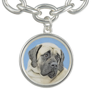 English Mastiff (Fawn) Painting - Original Dog Art Bracelet