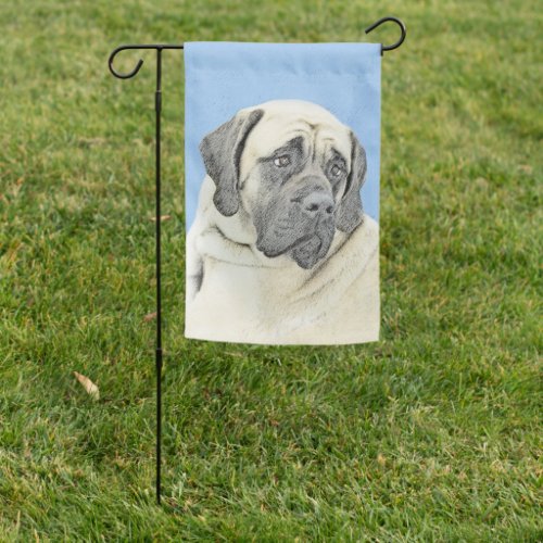 English Mastiff Fawn Painting _ Original Dog Art Garden Flag