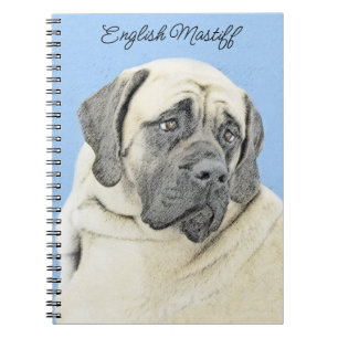 English Mastiff (Fawn) Painting - Original Dog Art Notebook