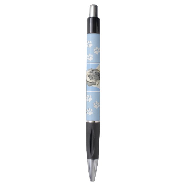 English Mastiff (Fawn) Painting - Original Dog Art Pen (Front Vertical)