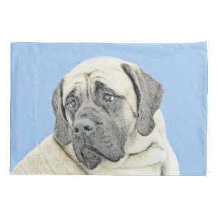 English Mastiff (Fawn) Painting - Original Dog Art Pillow Case