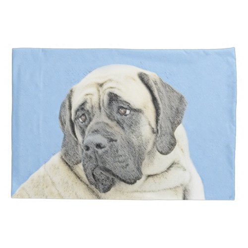 English Mastiff Fawn Painting _ Original Dog Art Pillow Case