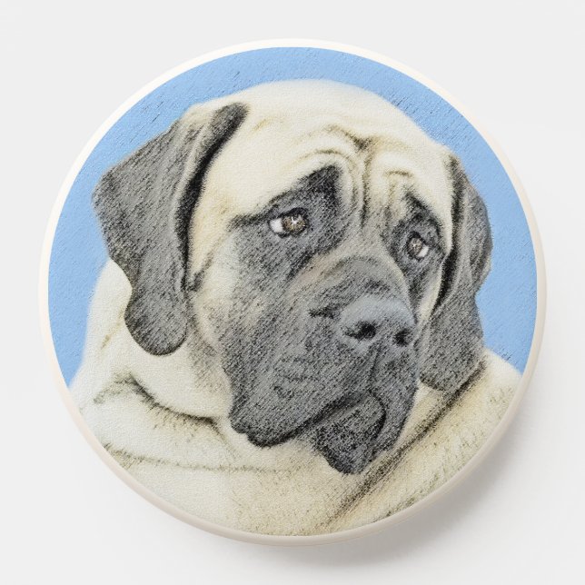 English Mastiff (Fawn) Painting - Original Dog Art PopSocket (Popsocket)