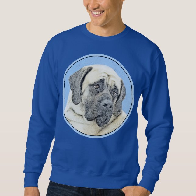 English Mastiff (Fawn) Painting - Original Dog Art Sweatshirt (Front)
