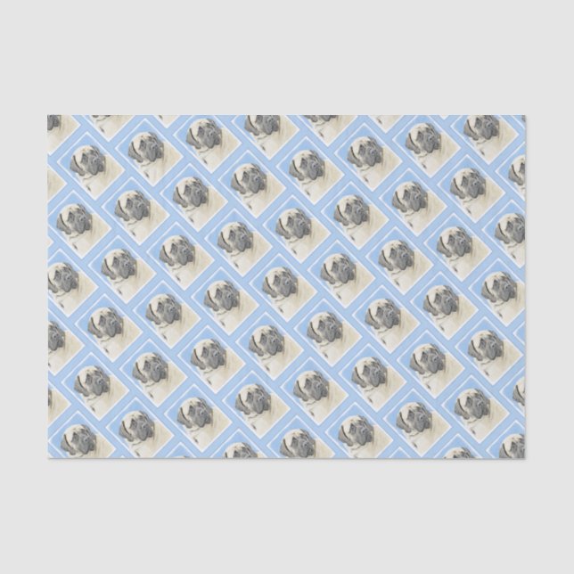 English Mastiff (Fawn) Painting - Original Dog Art Tissue Paper (Front)