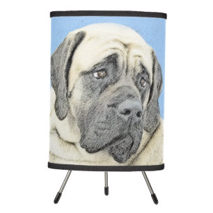 English Mastiff (Fawn) Painting - Original Dog Art Tripod Lamp