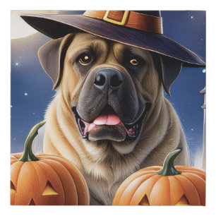 English Mastiff Great Dane Halloween Faux Canvas Print