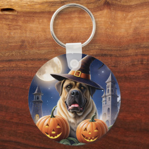 English Mastiff Great Dane Halloween Keychain