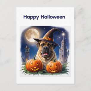 English Mastiff Great Dane Halloween Postcard