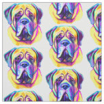 English Mastiff in Colors Fabric