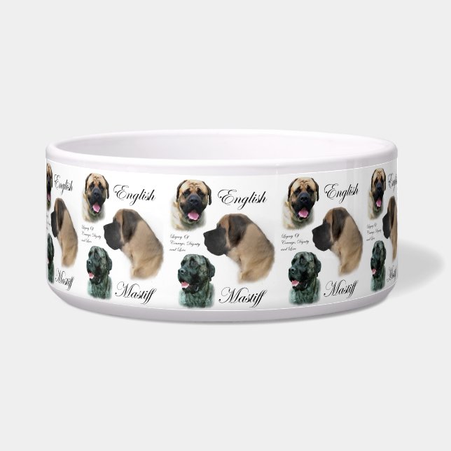 English Mastiff Lovers Bowl (Front)