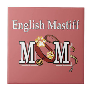 English Mastiff Mom Gifts Ceramic Tile